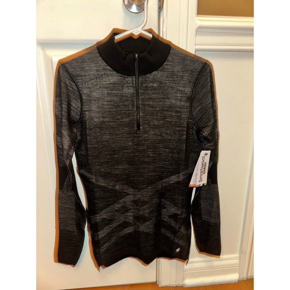 New Smartwool Intraknit Thermal Merino 1/4-Zip Baselayer Women's Midweight Long - Picture 1 of 12